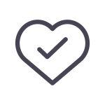 Heart Check SVG Icon